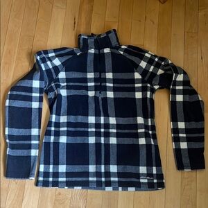 Eddie Bauer Navy and White Plaid Jacket